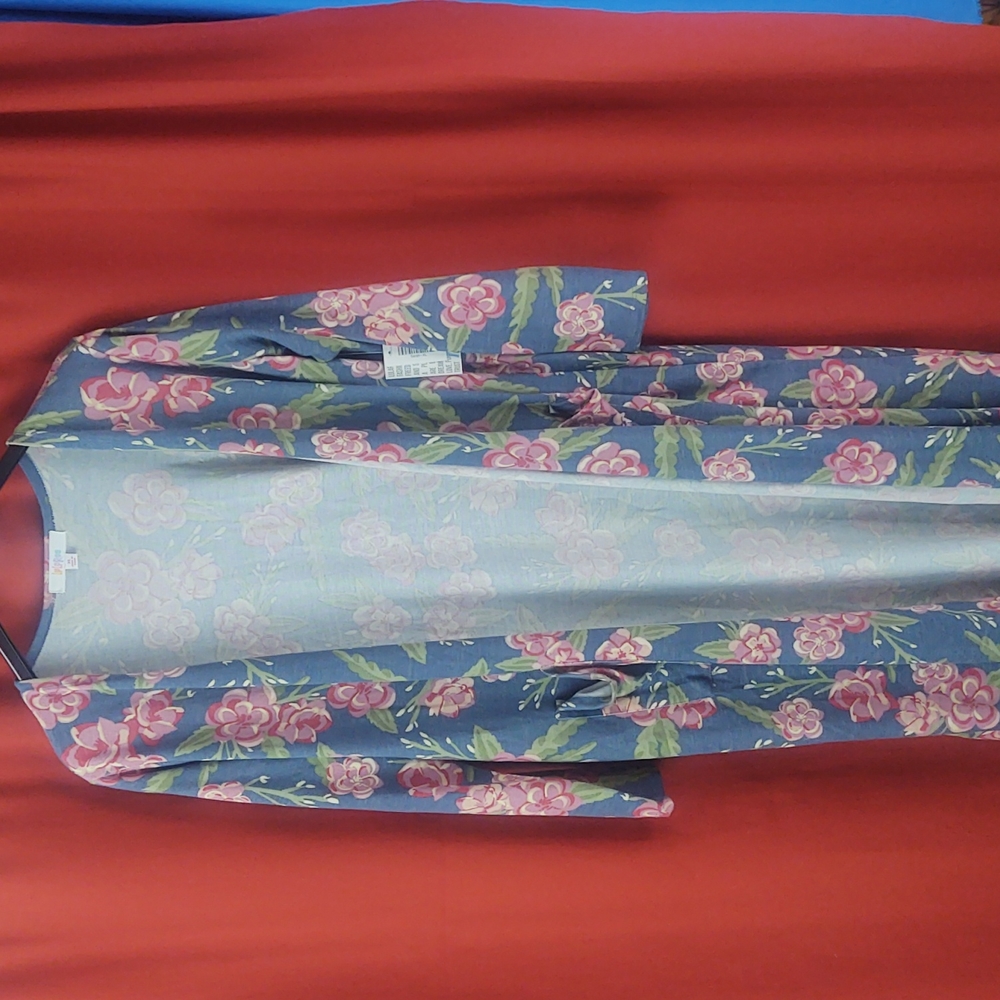 LuLaRoe Sarah Style Cardigan/Duster with pockets Sz X-Large